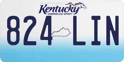 KY license plate 824LIN