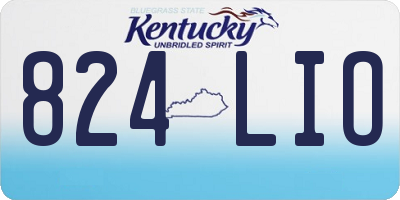 KY license plate 824LIO