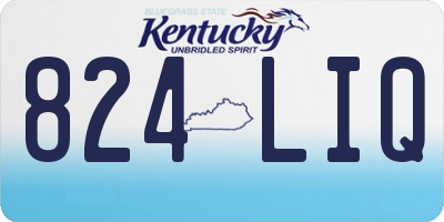 KY license plate 824LIQ