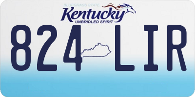 KY license plate 824LIR