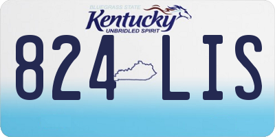 KY license plate 824LIS