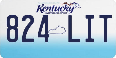 KY license plate 824LIT