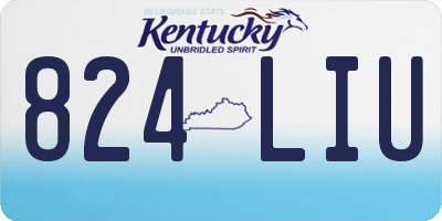 KY license plate 824LIU