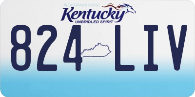 KY license plate 824LIV