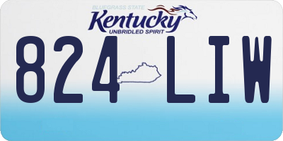 KY license plate 824LIW