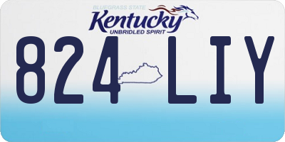 KY license plate 824LIY