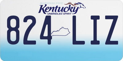 KY license plate 824LIZ
