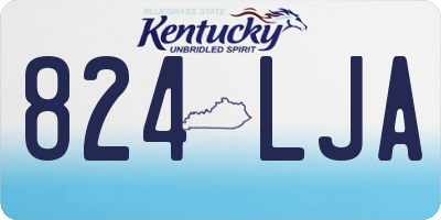 KY license plate 824LJA