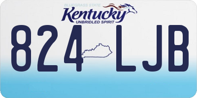 KY license plate 824LJB