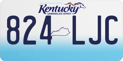 KY license plate 824LJC