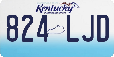 KY license plate 824LJD