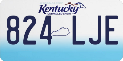KY license plate 824LJE