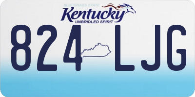 KY license plate 824LJG