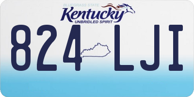 KY license plate 824LJI