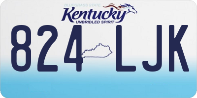 KY license plate 824LJK