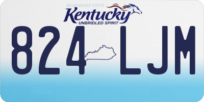 KY license plate 824LJM