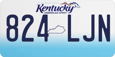 KY license plate 824LJN