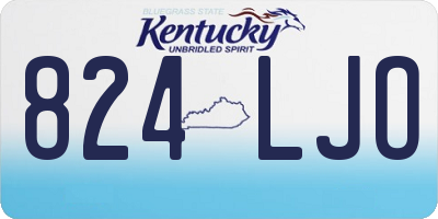 KY license plate 824LJO