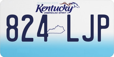 KY license plate 824LJP