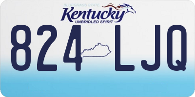 KY license plate 824LJQ