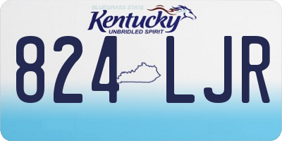 KY license plate 824LJR