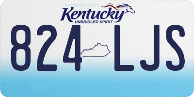 KY license plate 824LJS