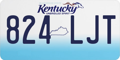 KY license plate 824LJT