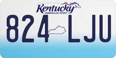 KY license plate 824LJU