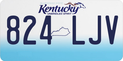 KY license plate 824LJV