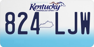 KY license plate 824LJW