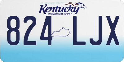 KY license plate 824LJX