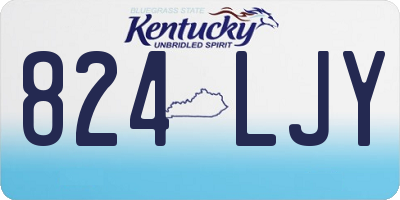 KY license plate 824LJY
