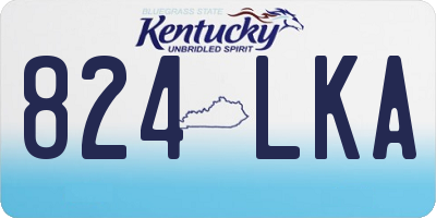KY license plate 824LKA