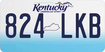 KY license plate 824LKB