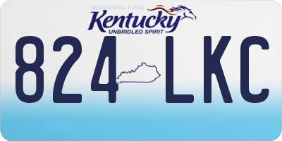 KY license plate 824LKC