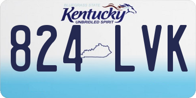KY license plate 824LVK