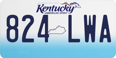 KY license plate 824LWA