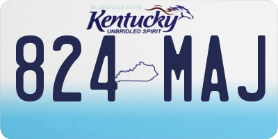 KY license plate 824MAJ