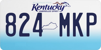 KY license plate 824MKP