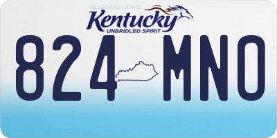 KY license plate 824MNO