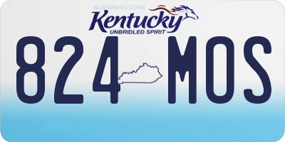 KY license plate 824MOS