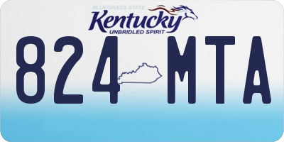 KY license plate 824MTA