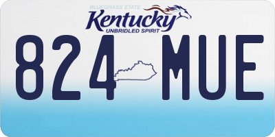 KY license plate 824MUE