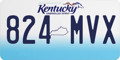 KY license plate 824MVX