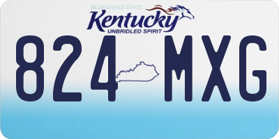 KY license plate 824MXG