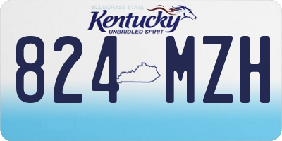 KY license plate 824MZH