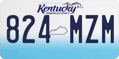 KY license plate 824MZM