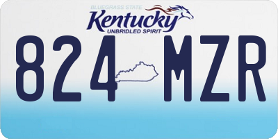KY license plate 824MZR