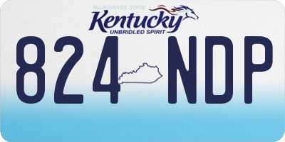 KY license plate 824NDP