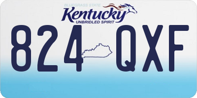 KY license plate 824QXF